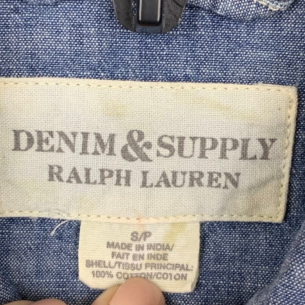 Denim & Supply Ralph Lauren Shirt Womens Small Pearl Snap Chambray Americana - Picture 4 of 7